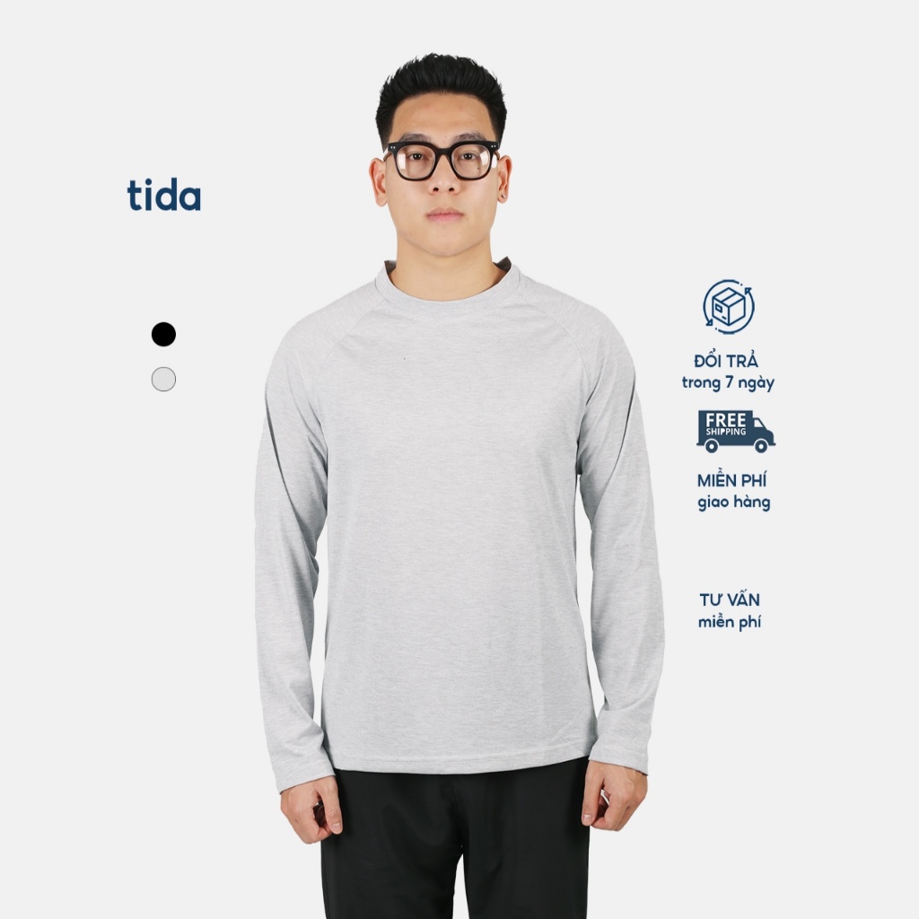 Áo thun nam dài tay TIDA.OFFICIAL thoáng khí, thấm hút, nhanh khô ATN02