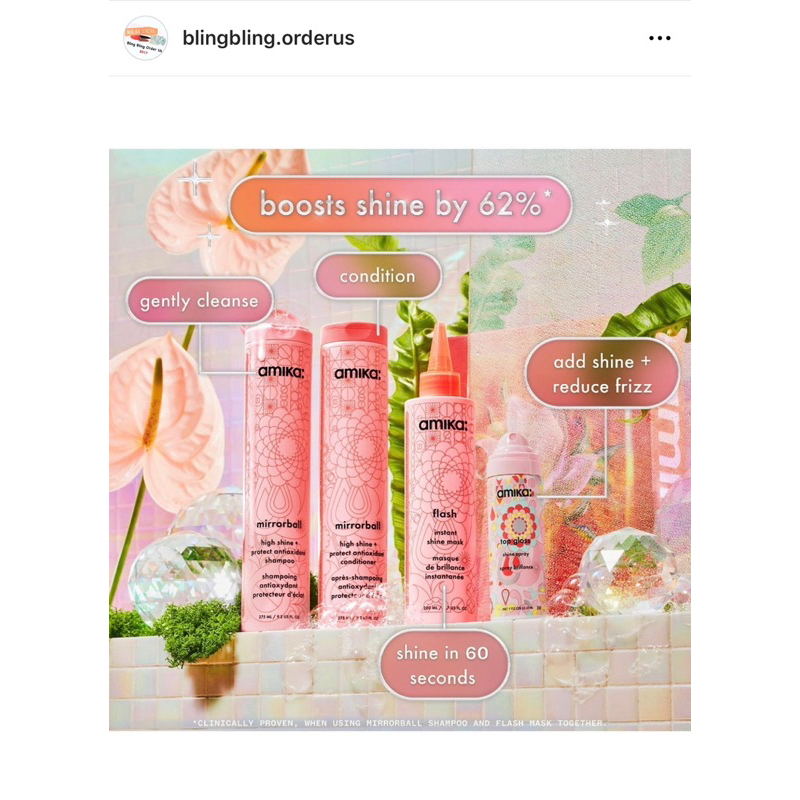 Set dầu gội Amika 4 món $90