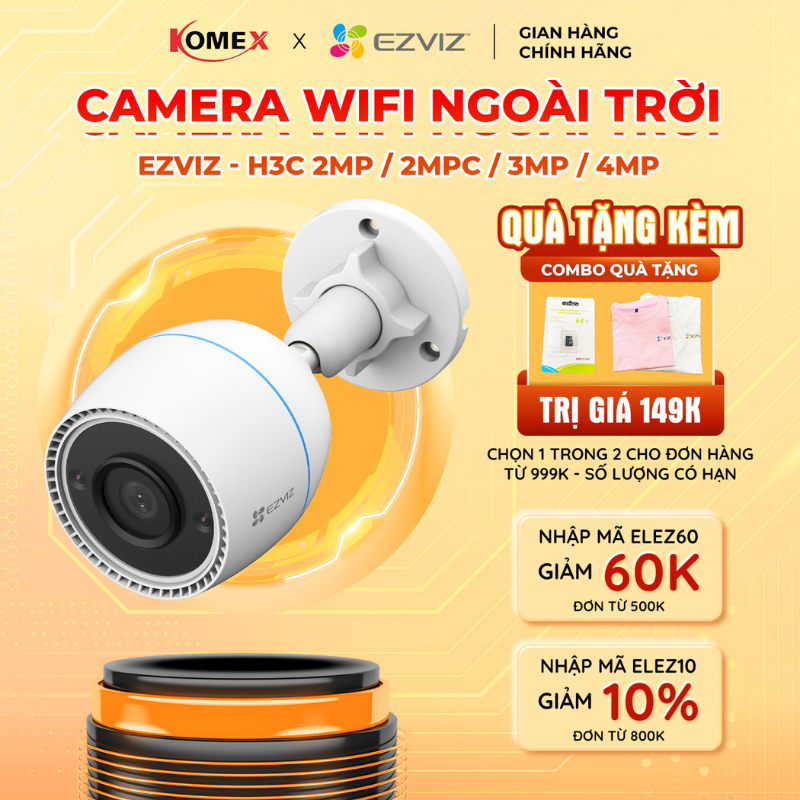 Camera ngoài trời Wifi EZVIZ - H3C 2MP / 2MPC/ 3MP / 4MP đàm thoại 2 chiều
