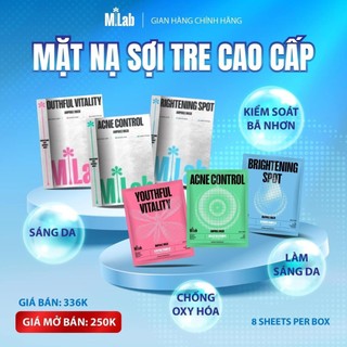 Mặt Nạ Mlab cấp ẩm, dưỡng trắng, trẻ hoá, phục hồi, kiềm dầu, ngừa mụn (Hộp 8 miếng)