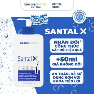 Dầu gội sạch gàu cho da đầu gàu nấm ngứa SANTAL X Biocarepharma 250ml.