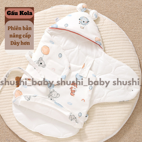 Chăn Ủ Chần Bông Cho Bé Sơ Sinh, Ủ Kén Cho Bé Mùa Đông Quấn Chũn Nhộng Chũn Sơ Sinh Chống Giật Mình Shushi_baby