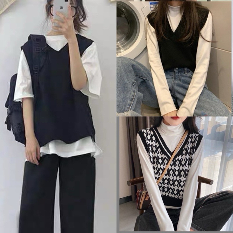 Áo Gile Nữ Phong Cách Hàn Quốc Siêu Đáng Yêu