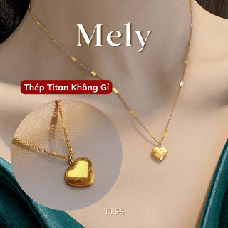 [KHÔNG ĐEN GỈ] Dây chuyền Titan trái tim sợi mảnh nữ tính tinh tế - Mely D113