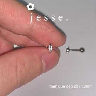 1 chiếc Khuyên tai thép không gỉ hình giọt nước jessevn