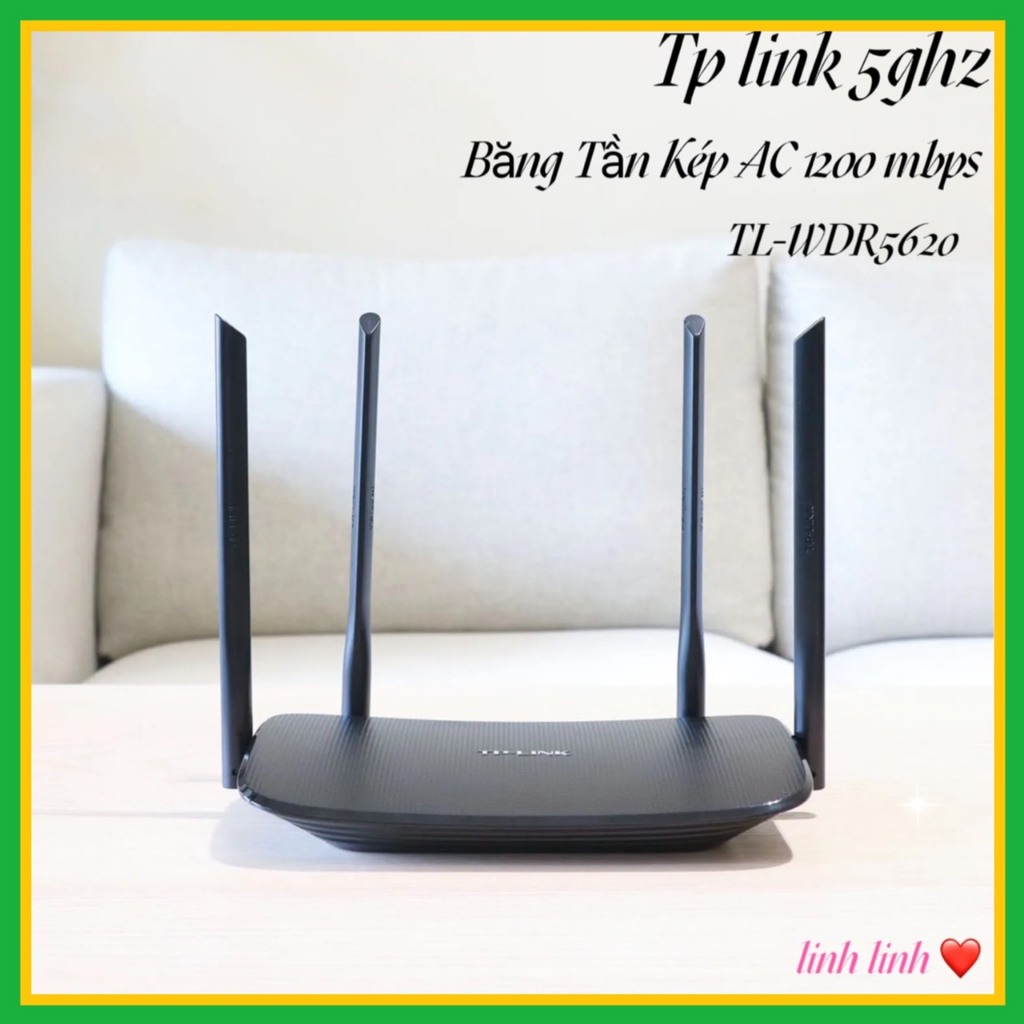 Vua Xuyên Tường Wifi Kích Sóng,Thu Và Phát  Sóng Wifi Tp Link TL-WDR 5620 Ac 1200Mbps, 4 Router- Linh Wifi