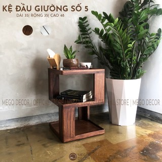 Kệ tab đầu giường kệ gỗ vuông 3 tầng số 5 cao cấp decor trang trí
