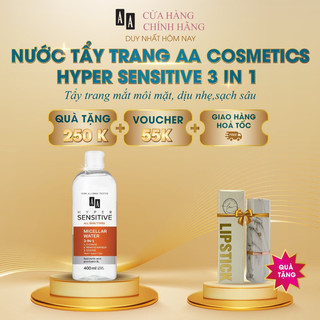 Nước tẩy trang aa cosmetics hyper sensitive 3 in 1 chính hãng 400ml - aa cosmetic