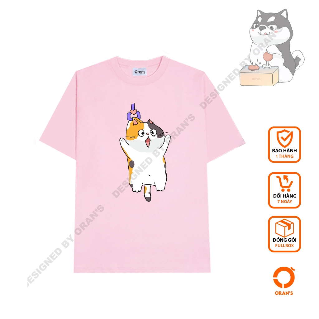 Áo Thun ORANS in hình chó mèo gắp thú bông chất COTTON 4C cao cấp FULLBOX - ORAN'S TEE