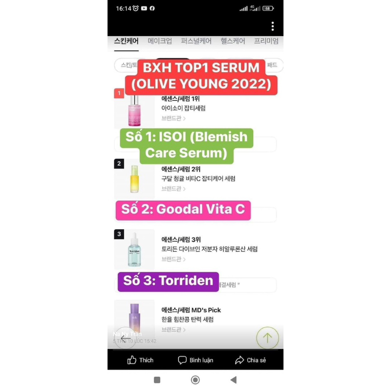 Serum dưỡng trắng da mờ thâm nám ISOI Bugarian Blemish Care Serum