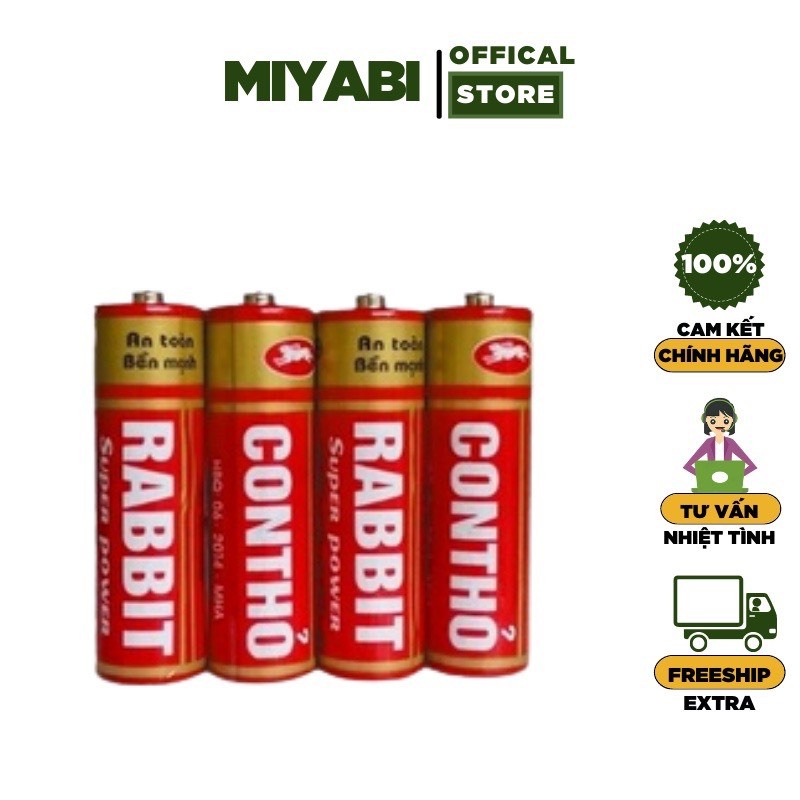 Pin con thỏ to  AA và bé AAA