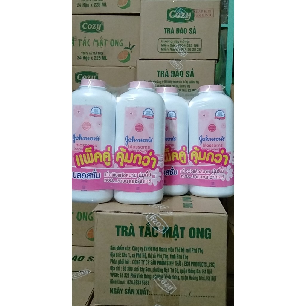 Combo lốc 6 chai phấn thơm Johnson's Baby hương hoa 100gr / 180gr / 380gr