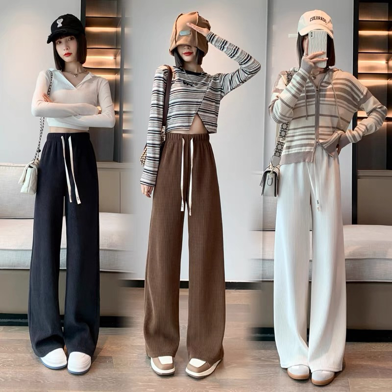 Quần ống suông dài nỉ nhung tăm to độc đáo-XMHH - mã 106A