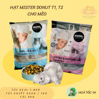 Thức ăn hạt Mister Donut T1,T2 dành cho Mèo