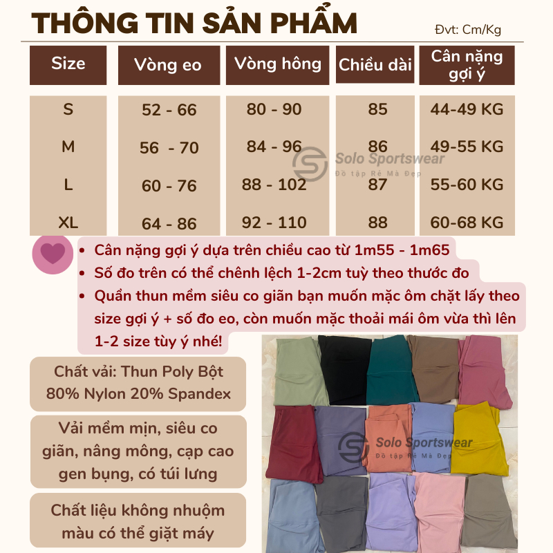 Quần Legging Cạp Lưng Cao Gen Bụng Nâng Mông Thể Thao Nữ Tập Gym Yoga Essential Thun Bột Lulu Siêu Co Giãn Tôn Dáng 919