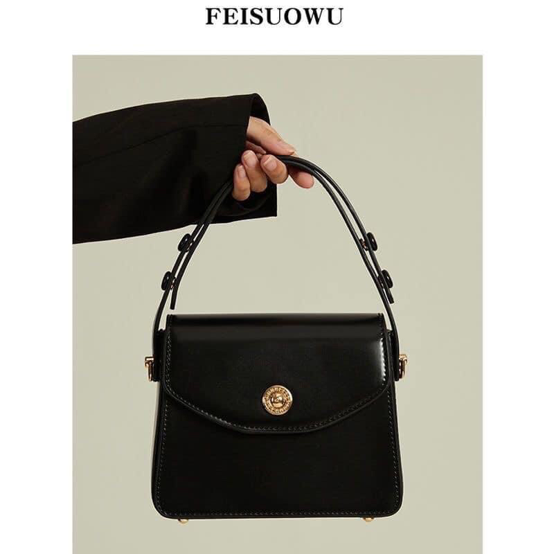 Túi dáng vuông da lỳ đẹp xách tay, đeo vai