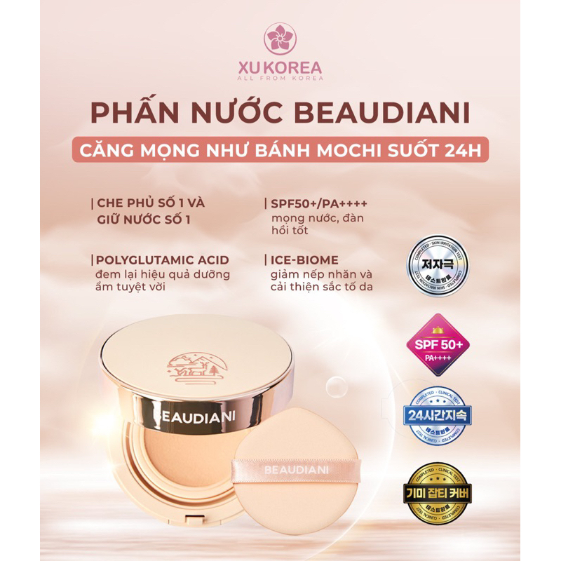 Cushion Nâng Tone Căng Mịn Beaudiani Chính Hãng Hàn Quốc | Xù Korea