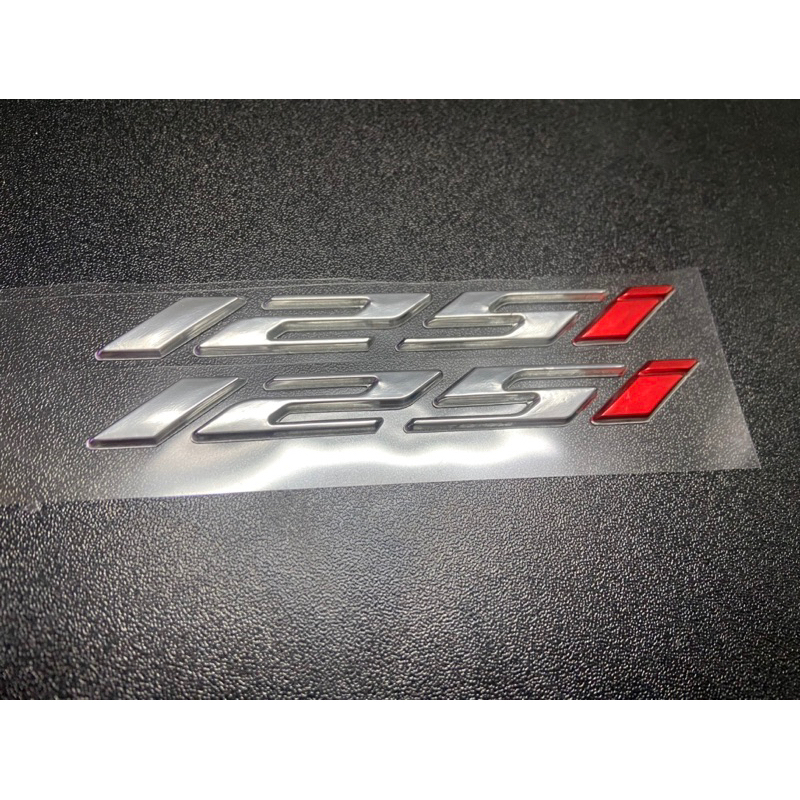 Cặp tem nổi số 125i - 150i  Trắng Đỏ Wave Thái, Click 125 150, Vario 125 150 2016 2017 2018 2019 2020 ...