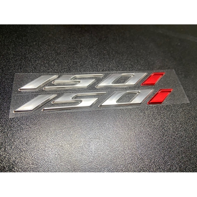 Cặp tem nổi số 125i - 150i  Trắng Đỏ Wave Thái, Click 125 150, Vario 125 150 2016 2017 2018 2019 2020 ...