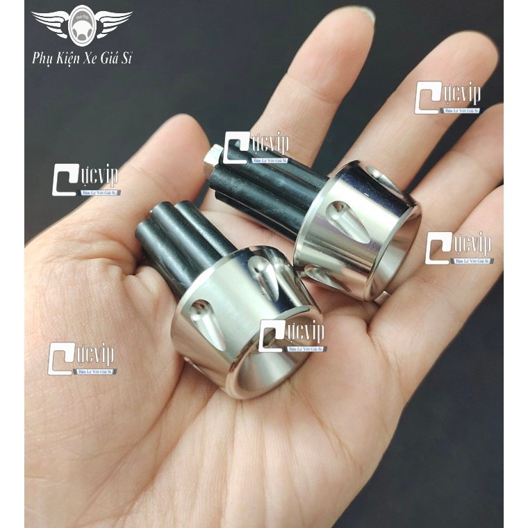 Bao Tay TBT + Cặp Gù Tay Lái Giọt Nước Inox 304 Wa,Dr,Fu,Si,Win,Ex,Yaz,Cub,PCX,NVX,Vario,Vision,Raider,Satria,SH 6352
