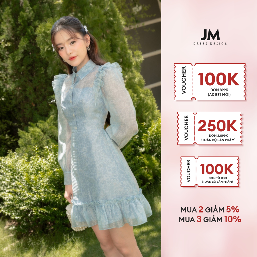 JM Dress Desgin - Đầm Pattern chân A đuôi cá 1R14.2305OG