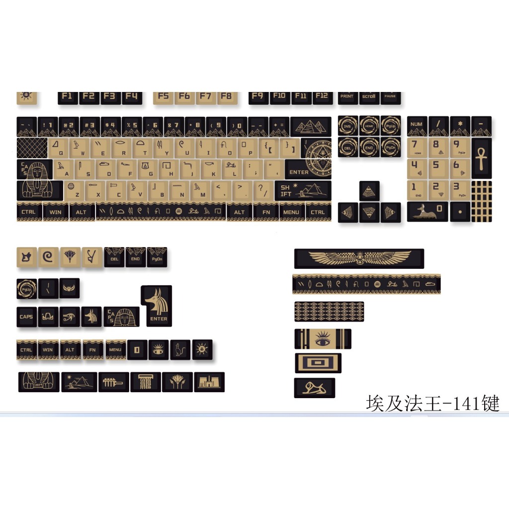 KEYCAP CHỮ HỌA TIẾT FONT CHỮ LỚN | PBT | PROFILE CHERRY | TÚI ZIP