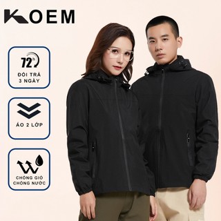 Áo khoác gió nam nữ KOEM cao cấp chống nước chống gió cao cấp,kháng bụi tốt,chống nắng KO23