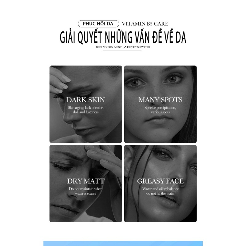 Mặt nạ cấp ẩm tinh chất B5 HA mờ thâm phục hồi da giúp sáng da