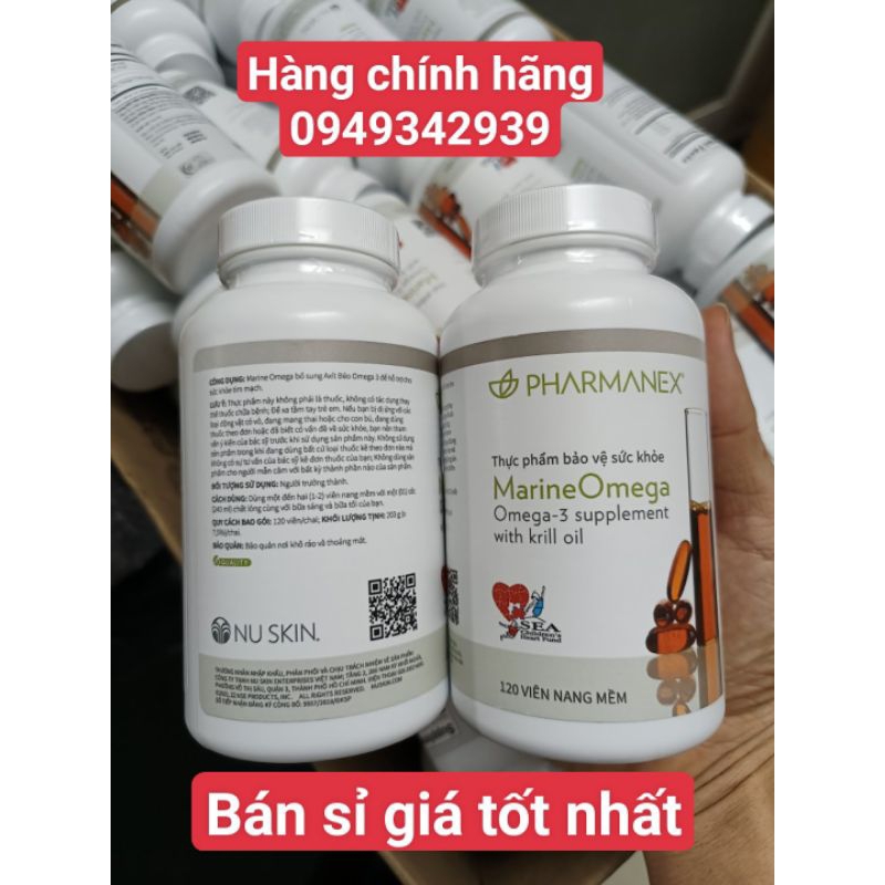 Nuskin omega3 Marine dầu cá 120 viên có tem tiếng việt Hàng chính hãng.