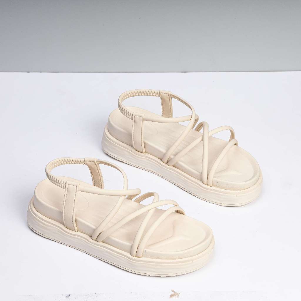 Giày Sandal Đế Xuồng 3cm Quai Mảnh Hậu Thun E247 Pixie
