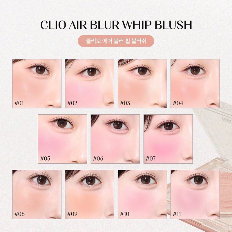 Phấn má hồng Clio Air Blur Whip Blush Hàn Quốc