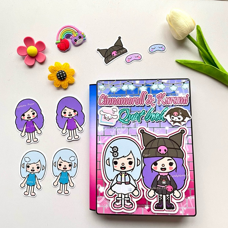 Ngôi nhà Cinamoroll VS Kuromi - búp bê giấy