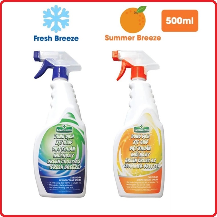 Dung dịch xịt diệt khuẩn GREEN CROSS A2 chai 500ML
