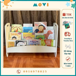 Kệ sách cho bé, giá sách, kệ sách gỗ, kệ sách Montessori 3 tầng Movi