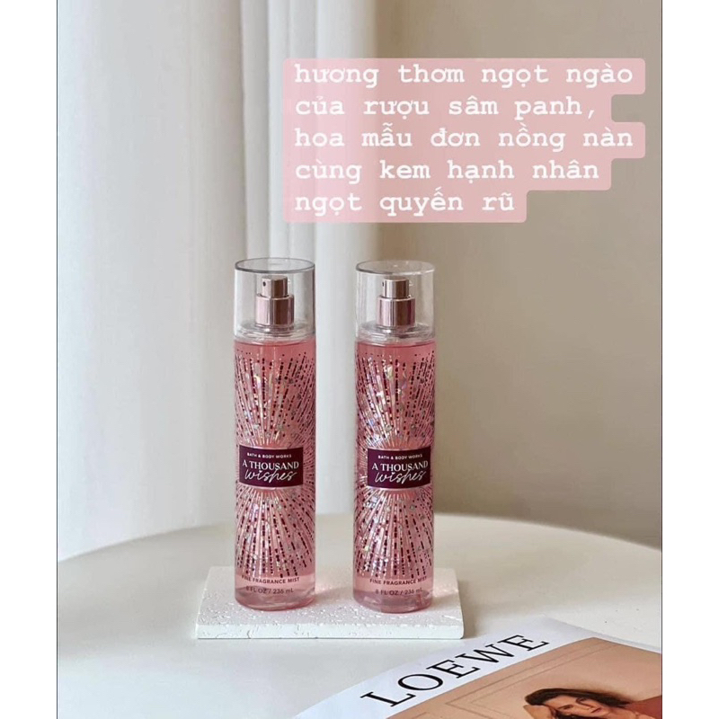 Xịt thơm body mist BBW Bath & Body Works