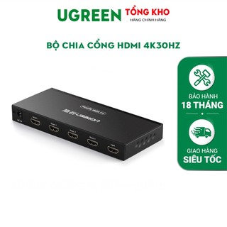 Bộ chia hdmi 1 ra 2 , 1 ra 4 ugreen ug- 40201 40202 hỗ trợ 1.4- 4k30hz i bảo hành 18 tháng