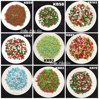 Cốm màu trang trí bánh kẹo Socola Valentine nhiều mẫu 500g