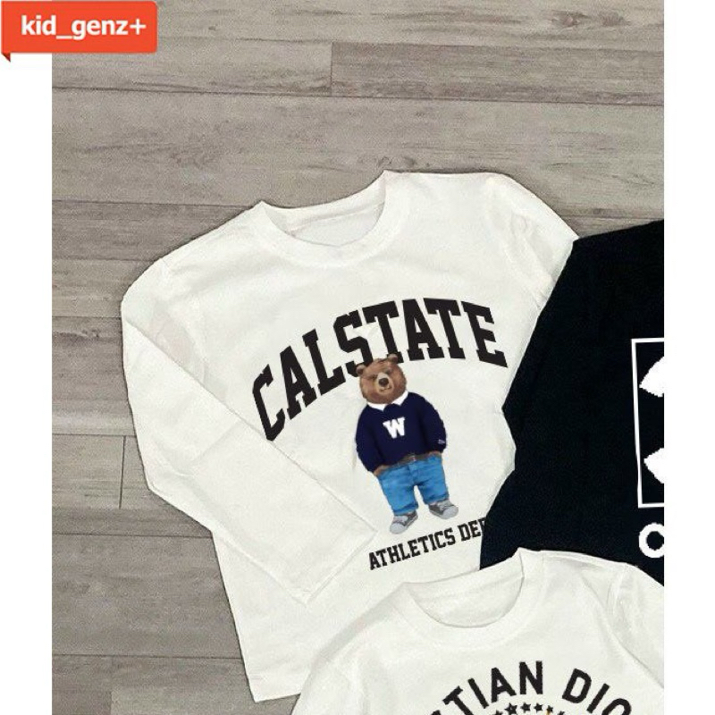 áo thun dài tay gấu calster trẻ em, áo thun dài tay cho bé, kid_genz