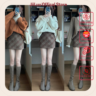 Áo cardigan len Basic dày xụ, form dài rộng JiiLuu mã 912