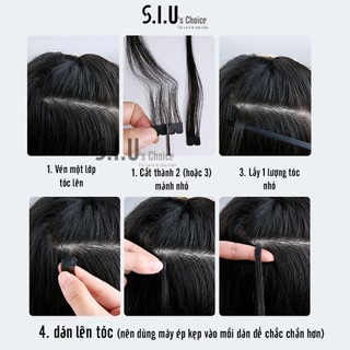 [LINE DÁN] Tóc giả highlight dán giống tóc thật dài 65cm siuschoice