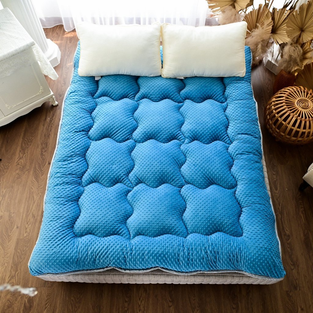 Đệm Topper Nỉ Lông Thỏ Thế Hệ Mới, Dùng Được Hai Mặt, Có Thể Gấp Gọn Khi Không Sử Dụng