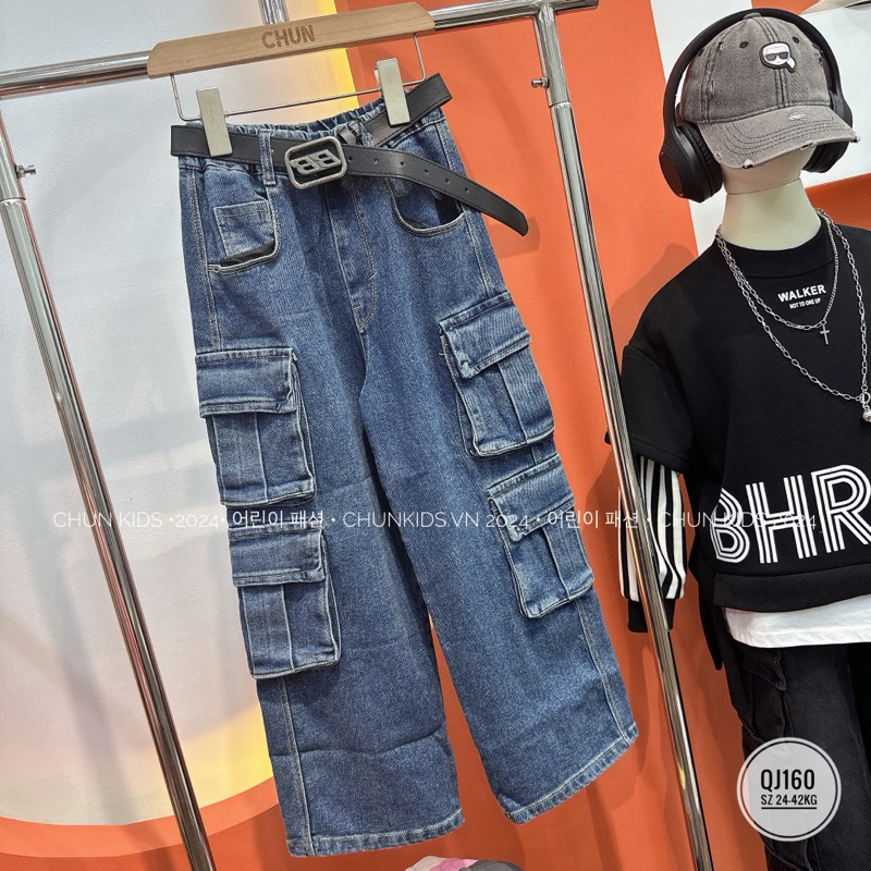 QJ160 -  QUẦN jean CHUN 4 túi hộp cao cấp cho Bé