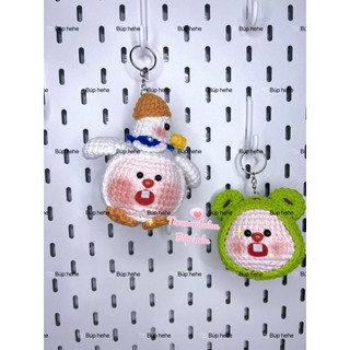 Móc Khoá LOPPY bằng len , móc khoá hải ly loppy . Móc khoá ông già noel béo , khoá giáng sinh
