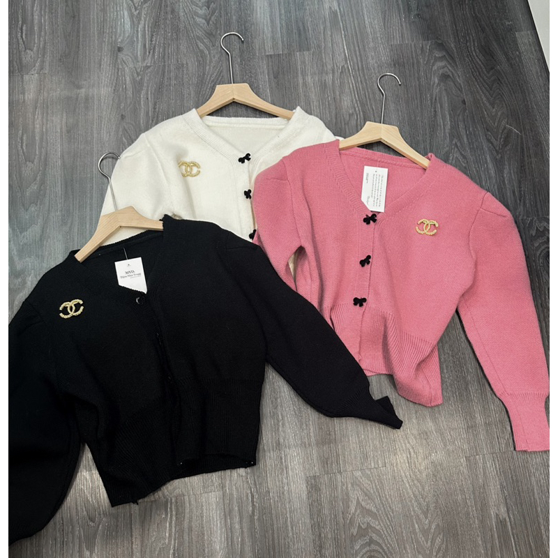 Áo len nơ  xinhh tay bồng