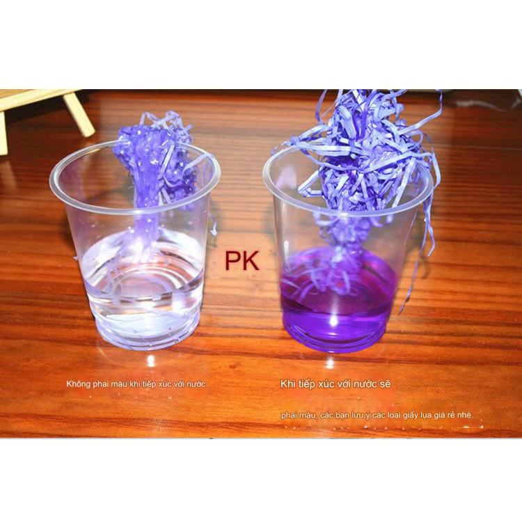 Rơm lót hộp quà, giấy vụn trang trí sợi nhỏ 2-3mm 1kg nhiều màu