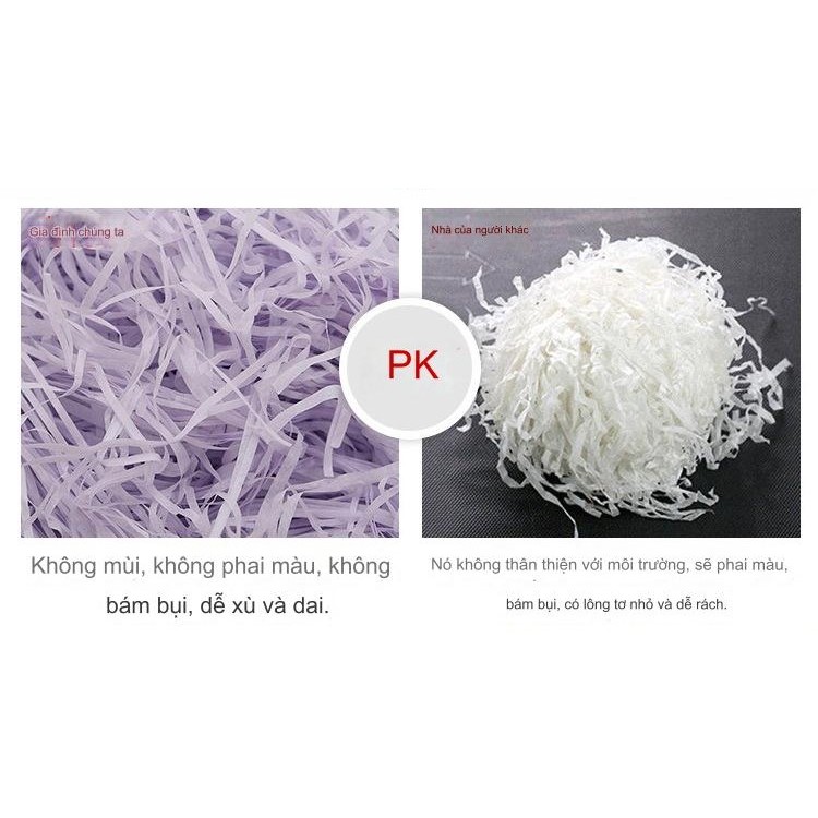 Rơm lót hộp quà, giấy vụn trang trí sợi nhỏ 2-3mm 1kg nhiều màu