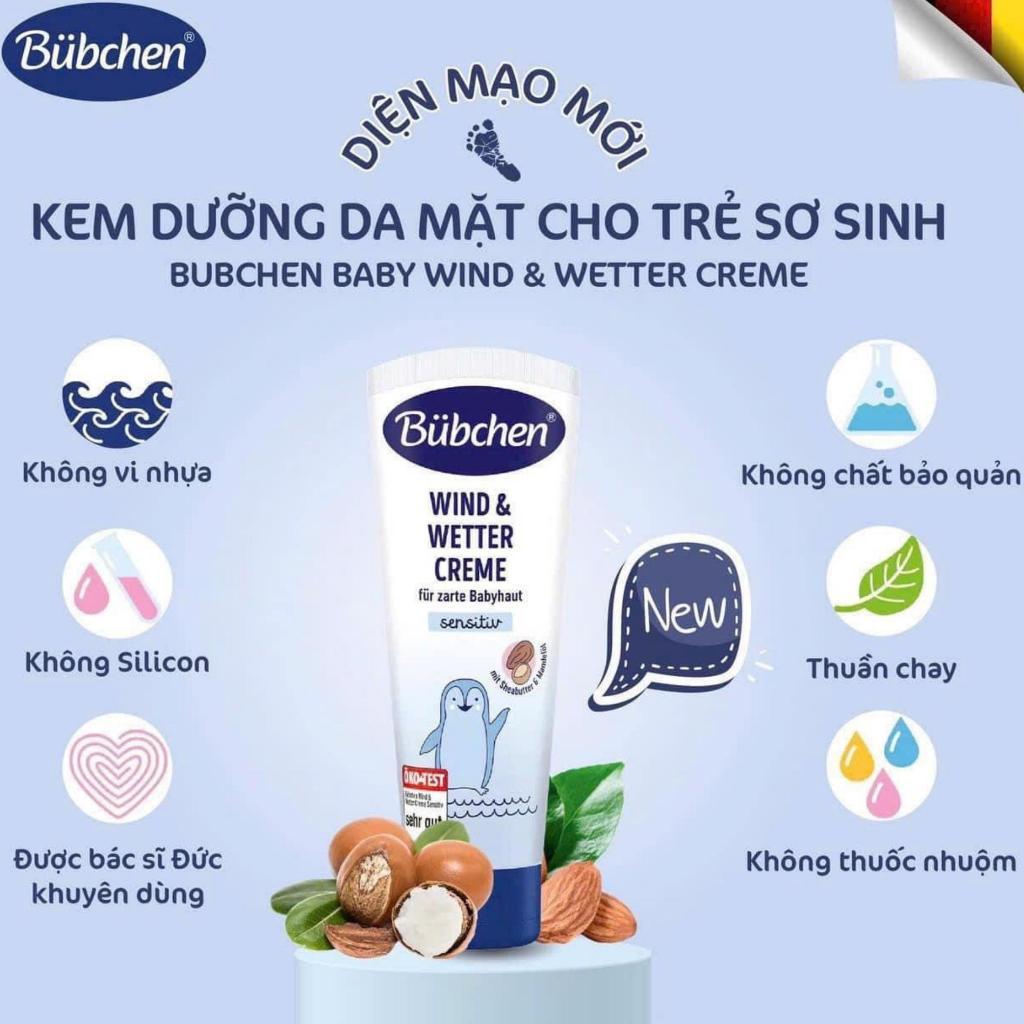 Kem nẻ Bubchen kem dưỡng ẩm da mặt body toàn thân buchen Đức an toàn cho da em bé da nhạy cảm