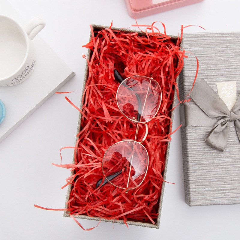 Rơm lót hộp quà, giấy vụn trang trí sợi nhỏ 2-3mm 1kg nhiều màu