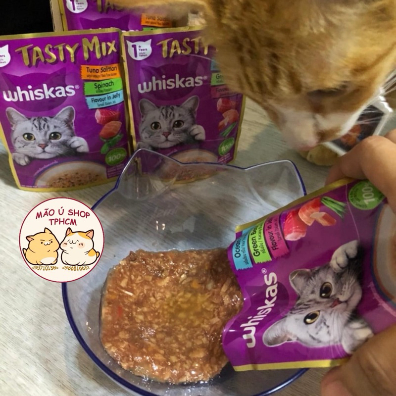 COMBO 12 GÓI PATE WHISKAS 80g - PATE CHO MÈO CON VÀ MÈO LỚN