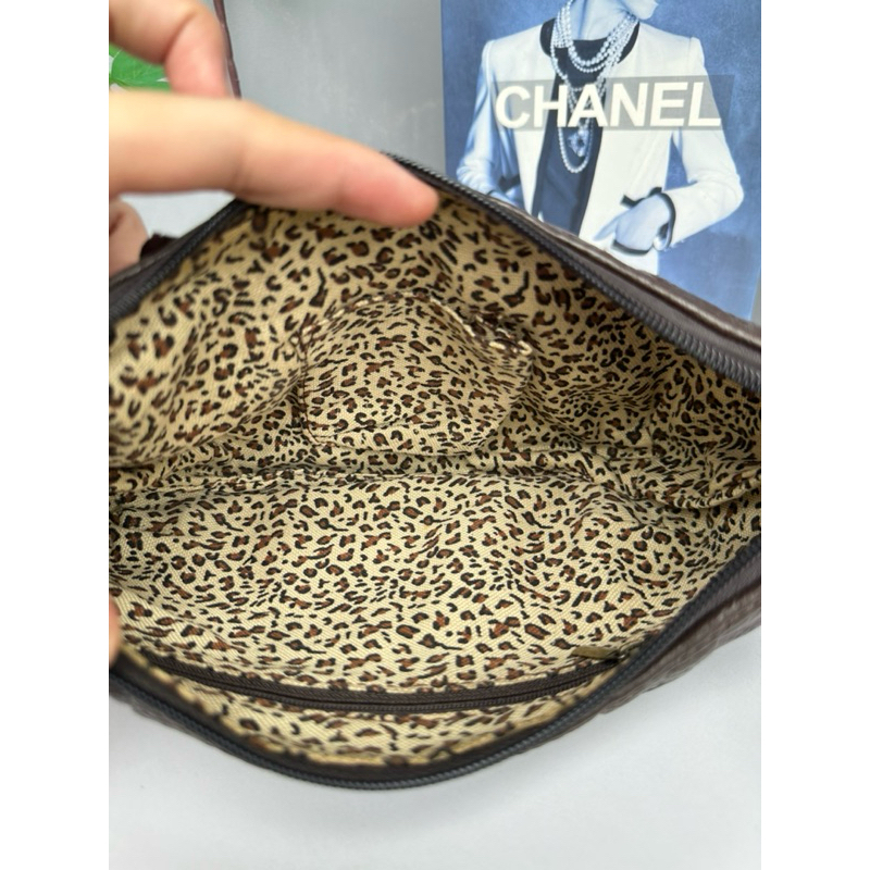 Túi đeo vai mộc bò ghép đính hoa vintage